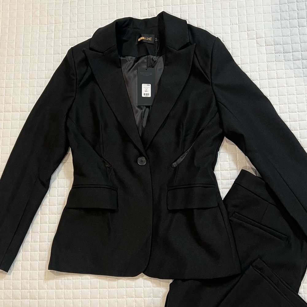 NWT Fashion Nova - Nova Luxe Women’s Denise Black Pant Suit - Picture 7 of 10